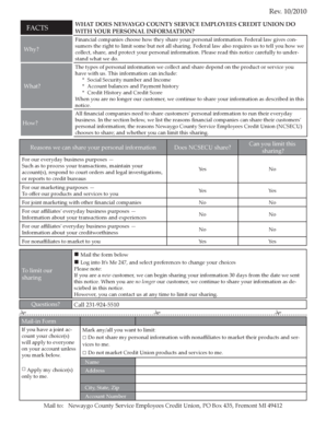 Newaygo County Service Employees Credit Union Privacy Notice