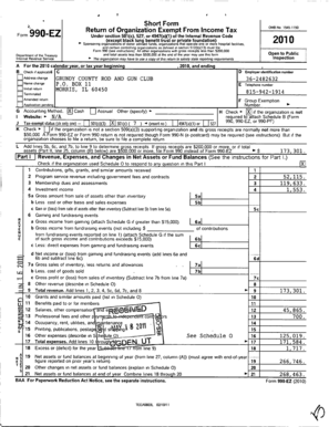 Form 990-EZ Tax Return