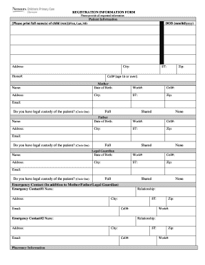 Patient Registration Information Form