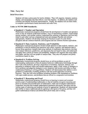 Pizza Party Planning Form