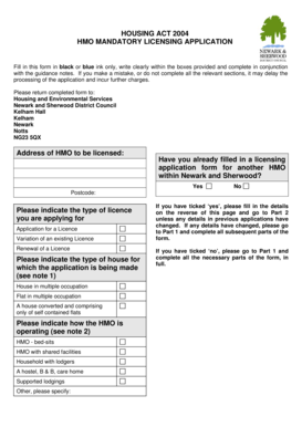 HMO Mandatory Licensing Application