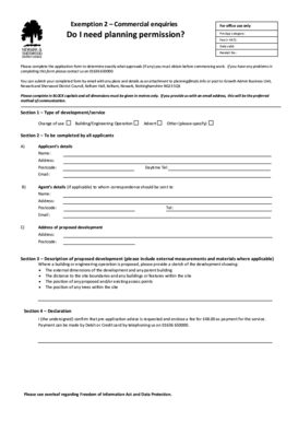 UK Planning Permission Application Form