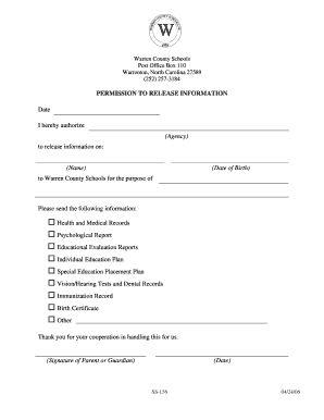 Permission to Release Information