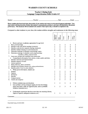 Fillable Online warrenk12nc Teachers Rating Scale Fax Email Print ...