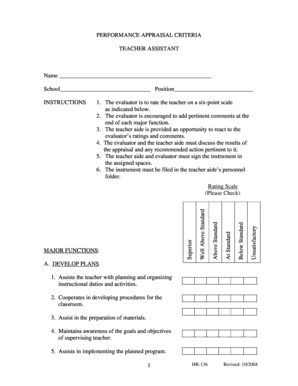 Criteria for teacher evaluation pdf - PERFORMANCE APPRAISAL CRITERIA - warrenk12nc