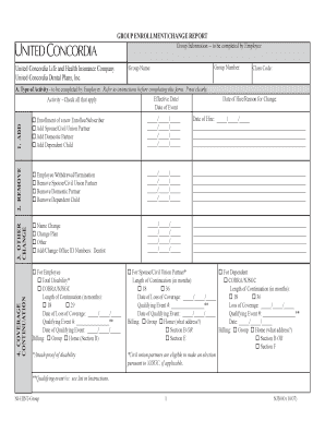 Group Enrollment Change Report