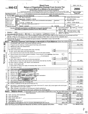 Form 990-EZ Tax Return for Exempt Organizations