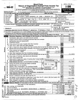 Form 990-EZ Return of Organization Exempt From Income Tax