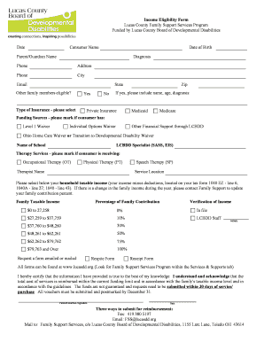 Income Eligibility Form