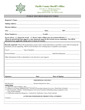 Public Records Request Form