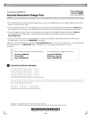 West Virginia SMART529 Account Information Change Form