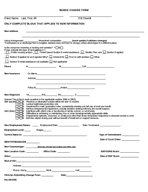BCMHC Change Form