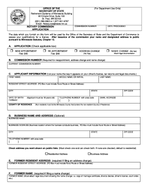 Minnesota Notary Public Application