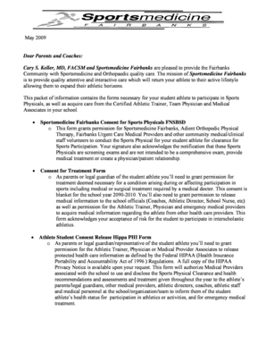 Sports Physical Consent Forms