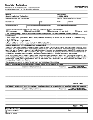 Beneficiary Designation Form
