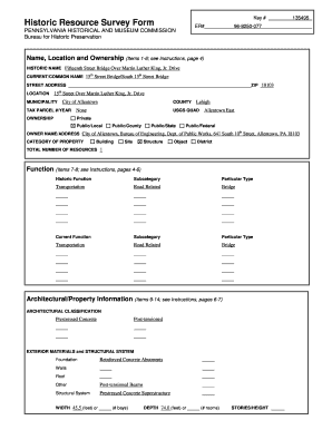 Pennsylvania Historic Resource Survey Form
