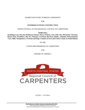 Market Recovery Interior Systems Construction Agreement