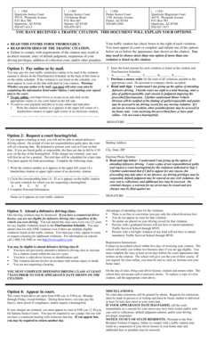 Arizona Traffic Citation Response Form
