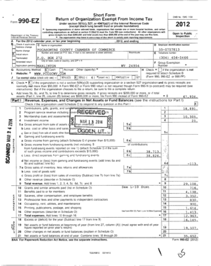 Form 990-EZ Tax Return for Exempt Organizations