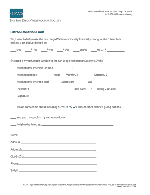 Patron Donation Form