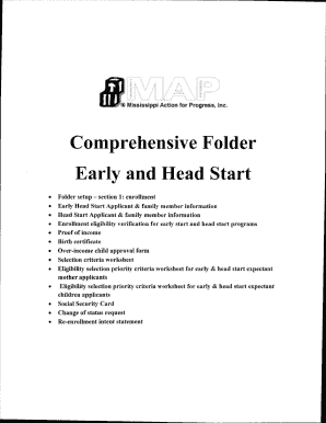 Mississippi Head Start Enrollment Application