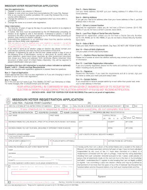 Missouri Voter Registration Application