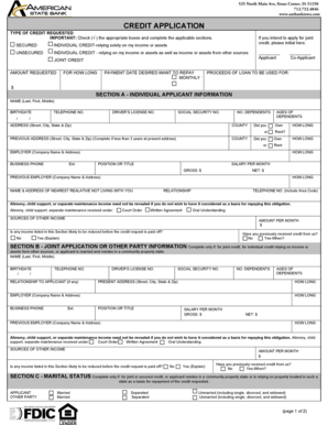 Credit Application Form