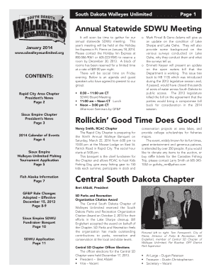 Mnps calendar 2024 25 printable - January 2014 Newsletter - South Dakota Walleyes Unlimited - sdwalleyesunlimited