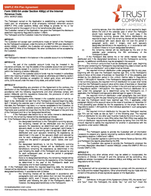 SIMPLE IRA Plan Agreement Form 5305-SA