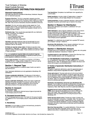 Beneficiary Distribution Request Form