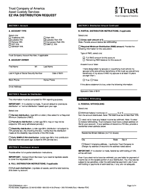 EZ IRA Distribution Request Form