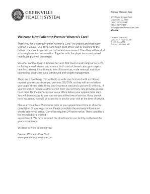 Premier Women’s Care New Patient Form