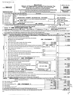 Form 990-EZ Tax Return