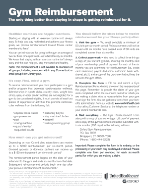 Gym Reimbursement Form