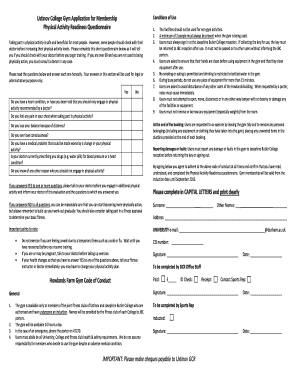 Gym Membership Form - Ustinov GCR