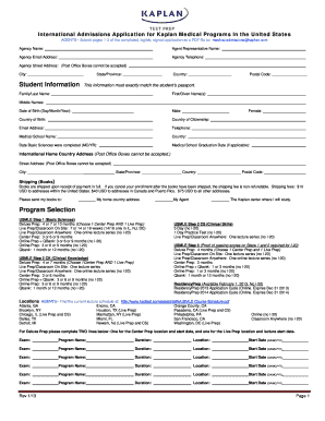 International Admissions Application for Kaplan Medical Programs