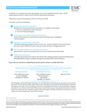 Short Sale Information Packet