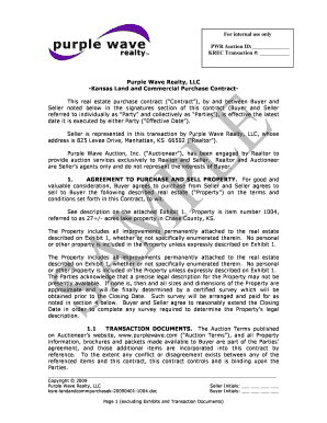 Kansas Land and Commercial Purchase Contract