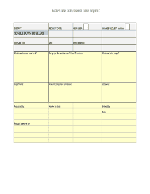 User Change Request Form