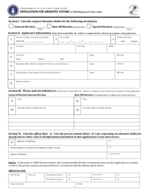 CNMI Absentee Voting Application