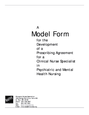 Minnesota Clinical Nurse Specialist Prescribing Agreement