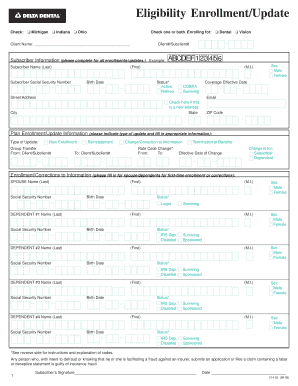 Delta Dental Enrollment Form
