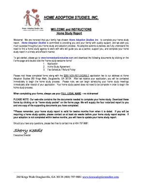 Home Study Application Form