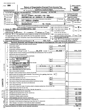IRS Form 990 2003