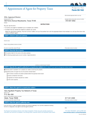 Texas Property Tax Agent Appointment Form