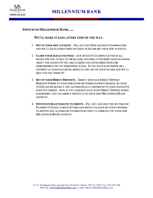 Millennium Bank Account Opening Form