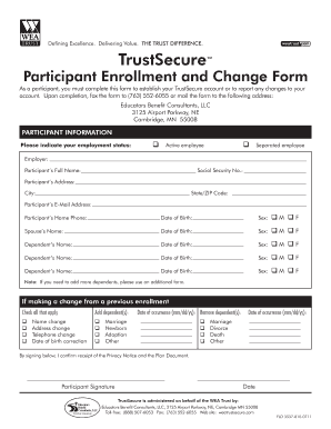TrustSecure Participant Enrollment Form