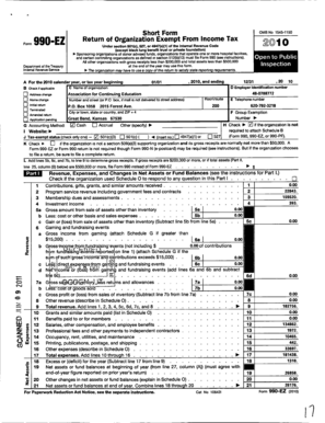 Form 990-EZ Tax Return
