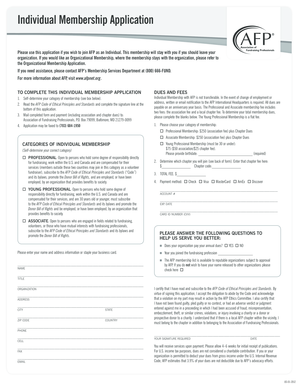 Individual Membership Application