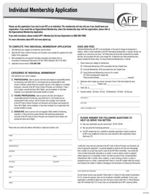 Individual Membership Application